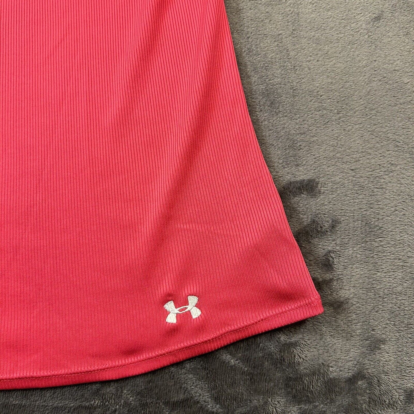 Under Armour Tank Top Womens Small Pink Sleeveless Heatgear Fitted Gym Athletic