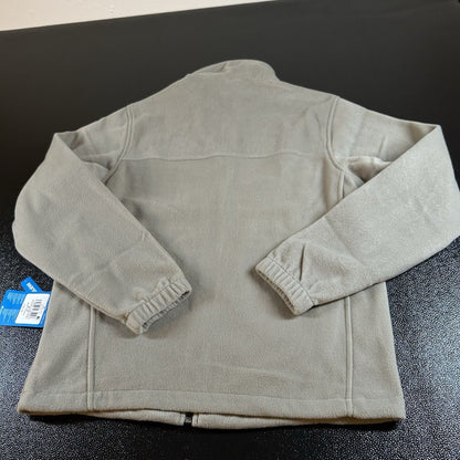 Columbia Fleece Jacket Mens Small Green/Brown Full Zip Outdoor Mount Grant NEW