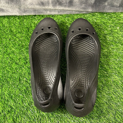 Crocs Kadee Flats Womens 7 Black Shoes Slip On Slingback Lightweight Comfort