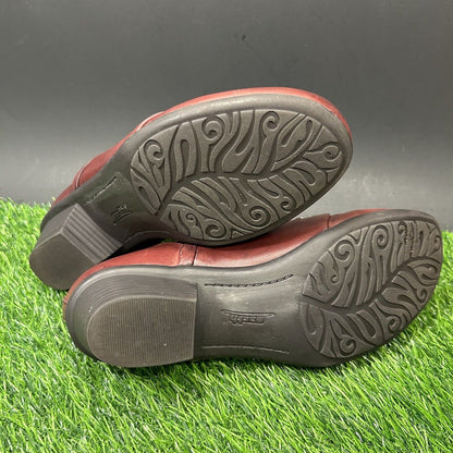 Earth Emily Cove Shoes Womens 7 B Red Clogs Mules Leather Slip On Casual Walking