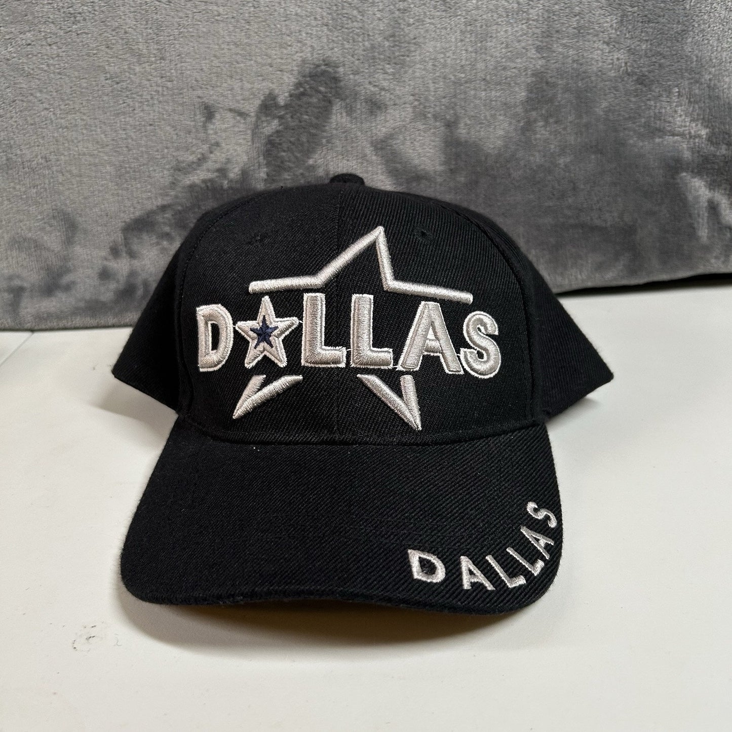 Dallas Cowboys Hat Cap Mens Dark Navy Strap Back NFL Football Retro Spellout