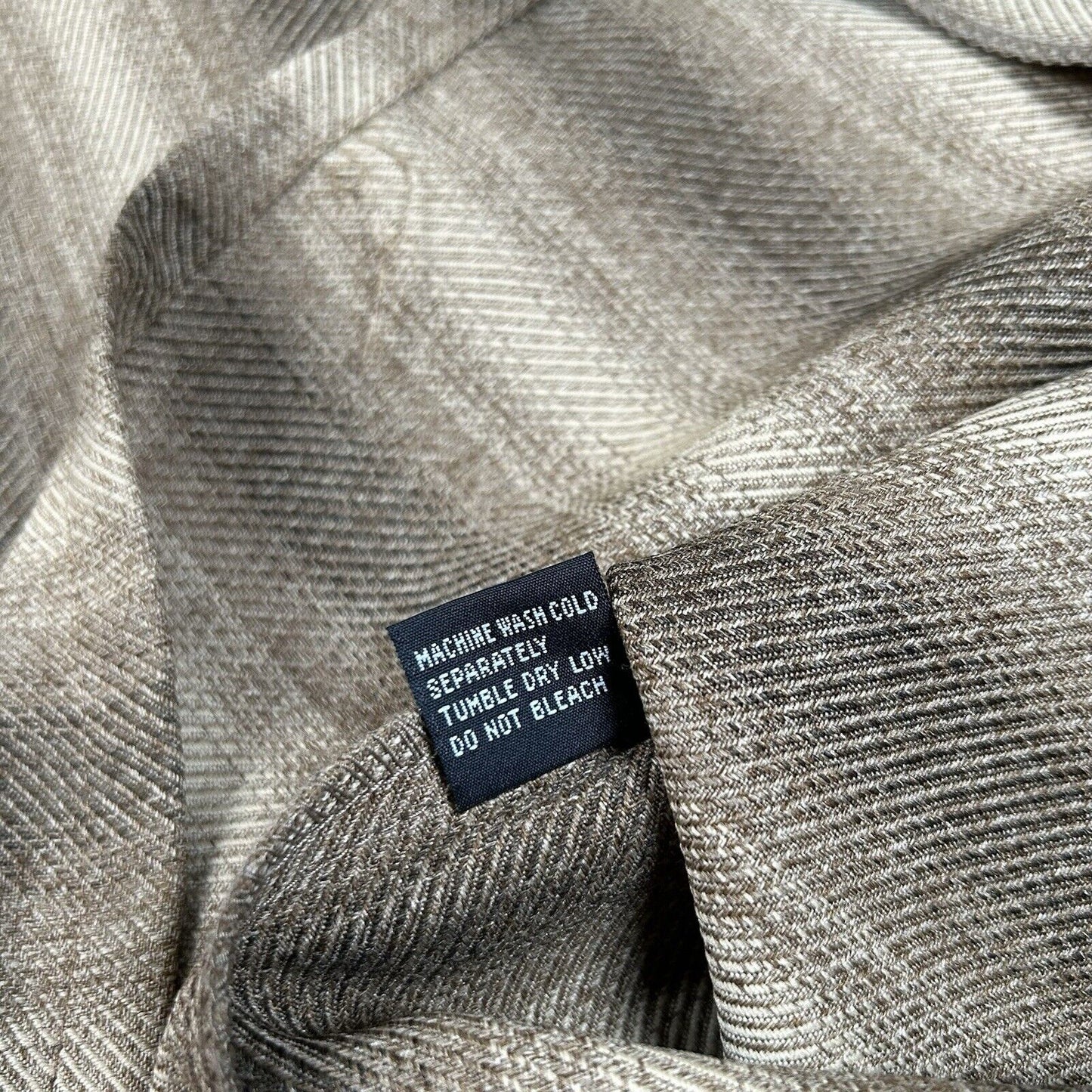 Montique Mens Button Down Brown Long Sleeve Polyester Dress Shirt Extra Large