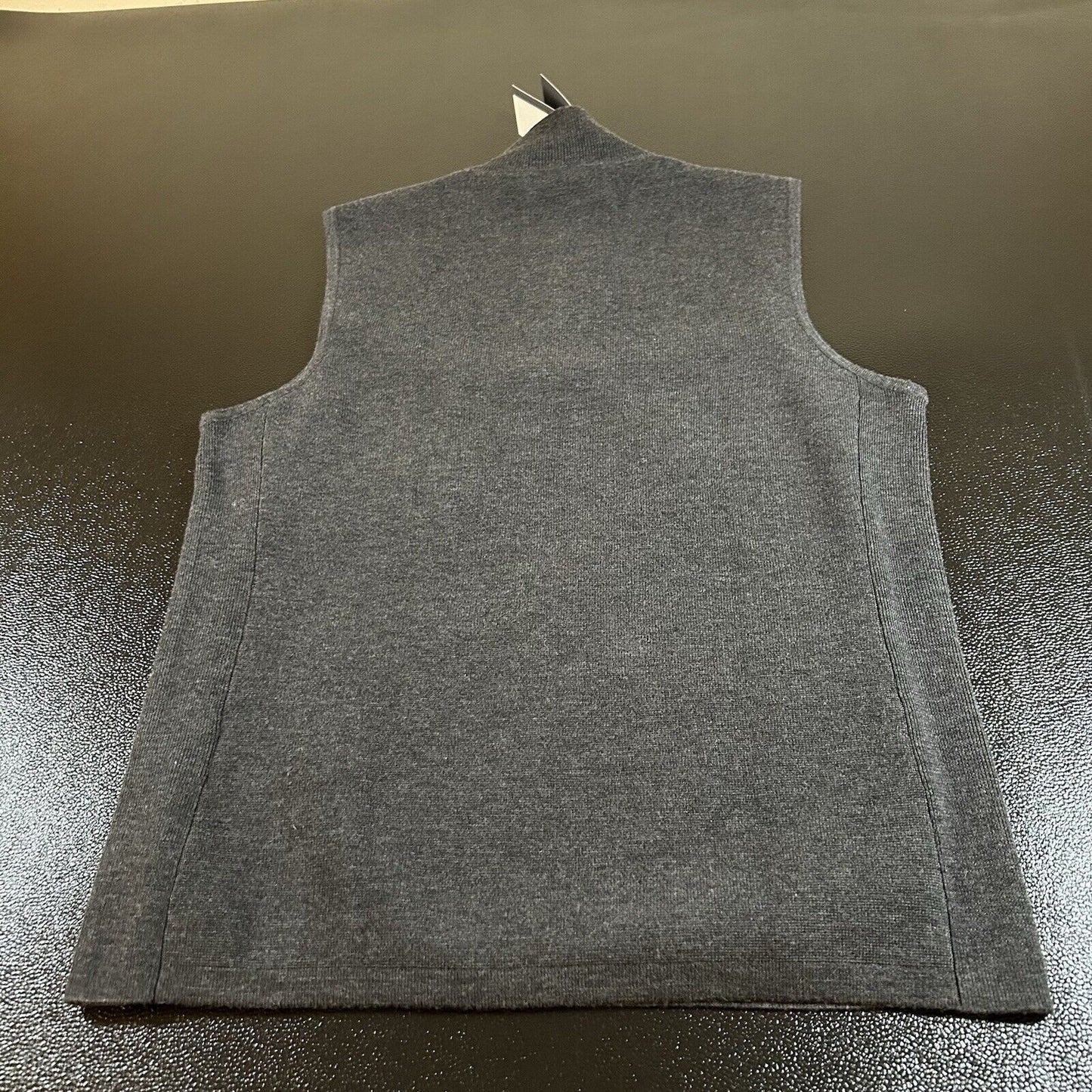 G Fore Wool Tech Sweater Vest Mens Medium Charcoal Gray 1/4 Zip Lined Preppy New