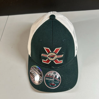 Minnesota Wild Hat Cap Mens Small Green Beige Zephyr Z-fit Hockey Lodge NHL New