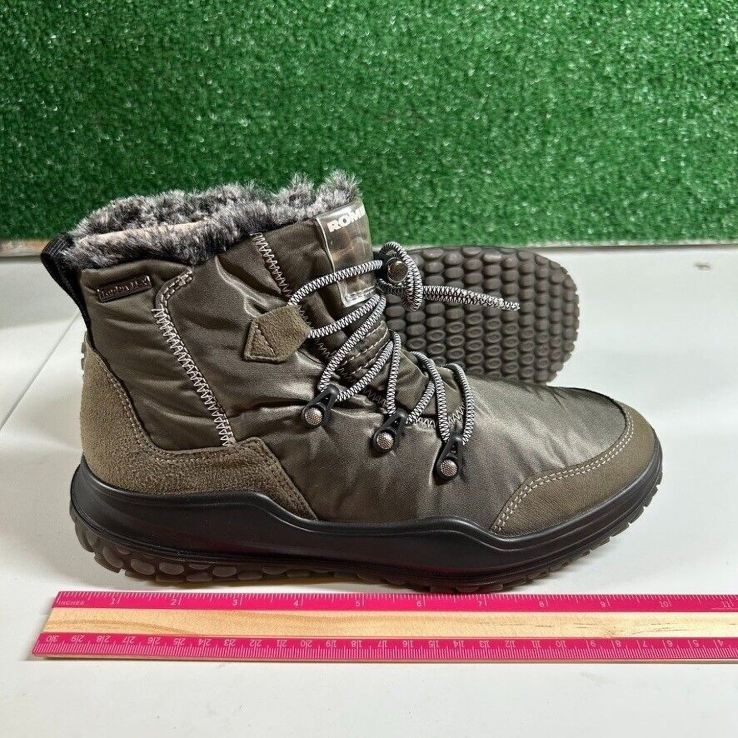 Romika Marla Waterproof Boots TopDry Tex Ankle Booties Green Womens 6.5 / 37 EU