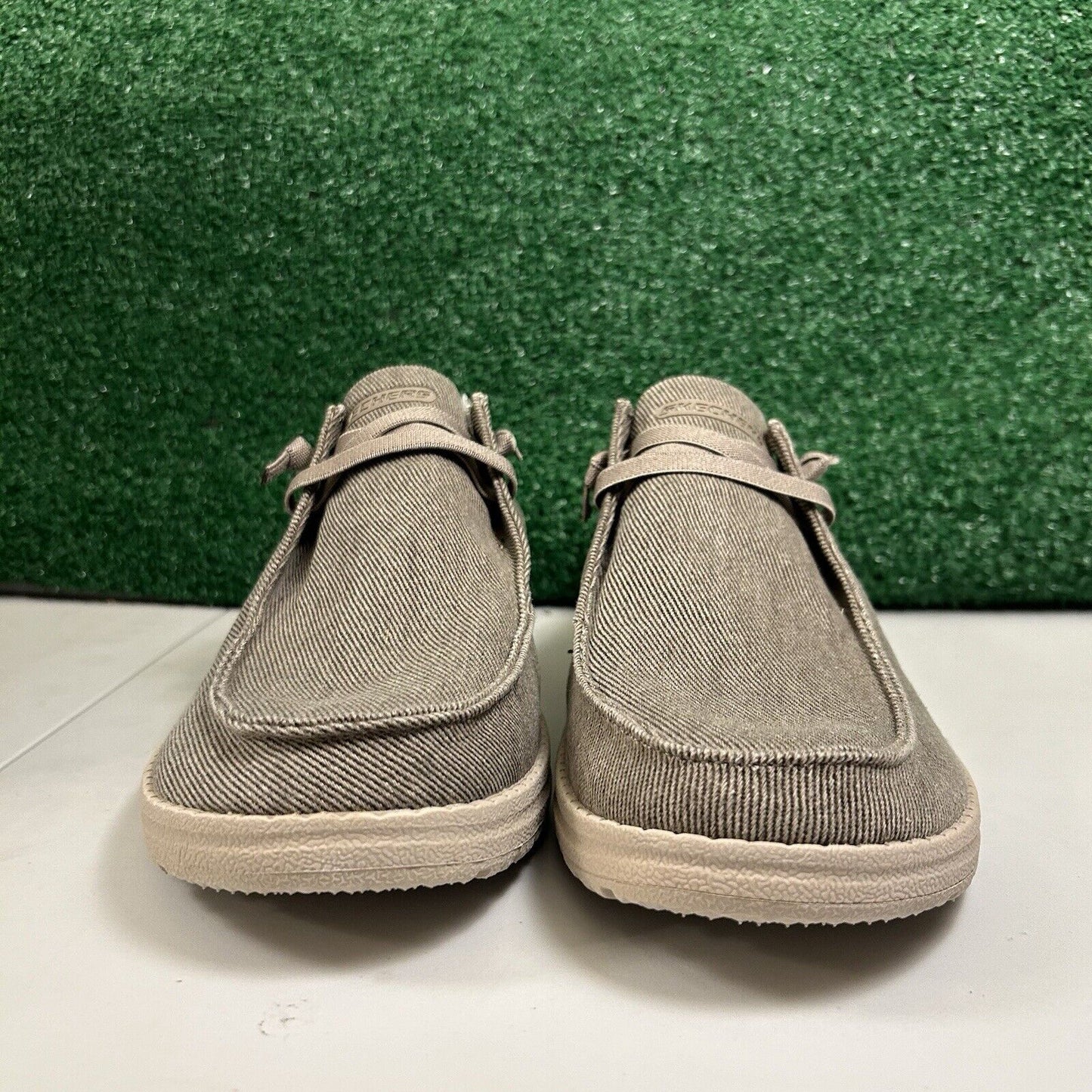 Skechers Melson Raymon Mens 11 Khaki Shoes Loafers Walking Comfort Slip On NEW