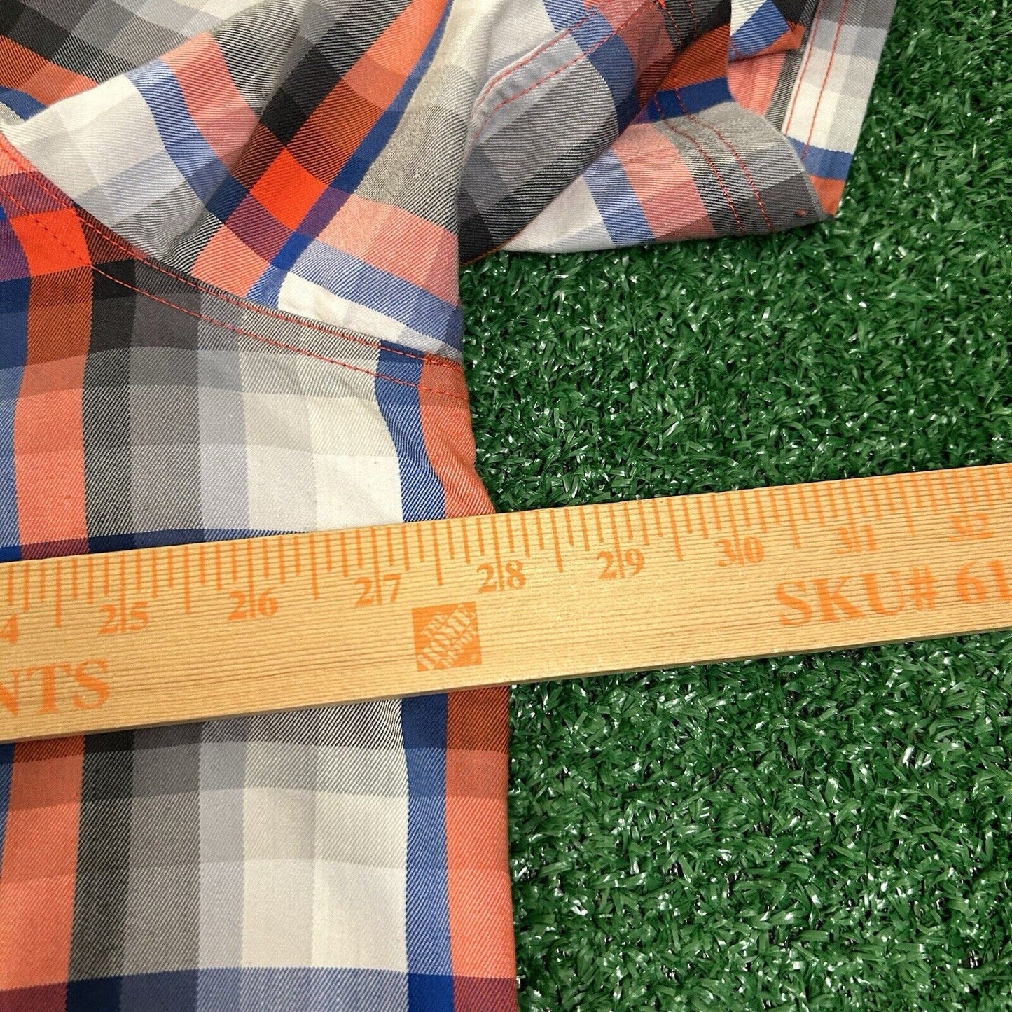 Wrangler Shirt Mens XXL 2XL Blue Red Gray Button Up Short Sleeve Flap Pockets