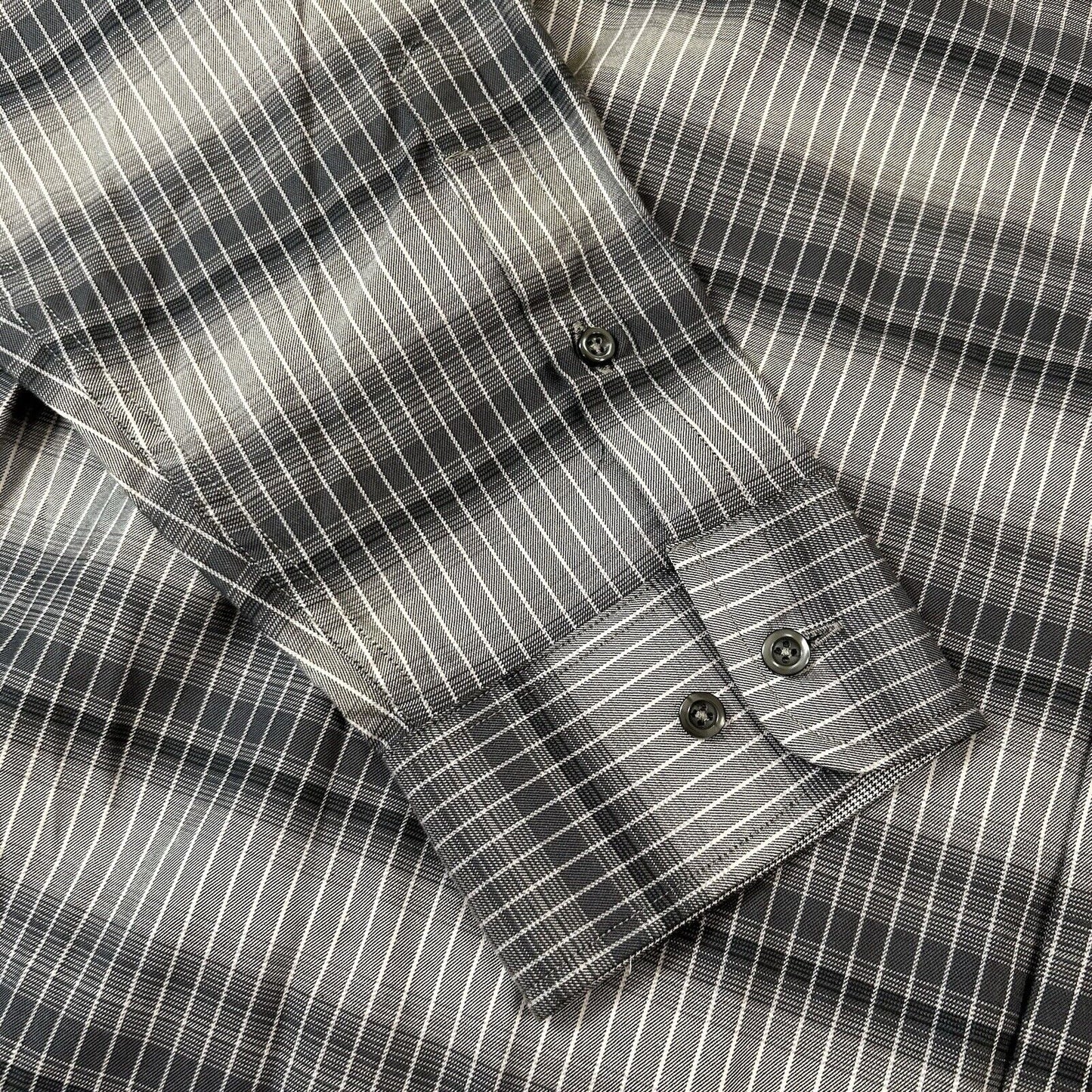 Tommy Bahama Shirt Mens XLT Gray Black Lazlo Ombre Stripe Button Up LS NEW $168