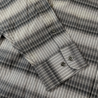 Tommy Bahama Shirt Mens XLT Gray Black Lazlo Ombre Stripe Button Up LS NEW $168