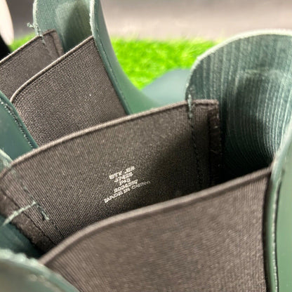 J Crew Chelsea Rain Boots Womens 8 Green Bootie Waterproof Mercantile Pull On