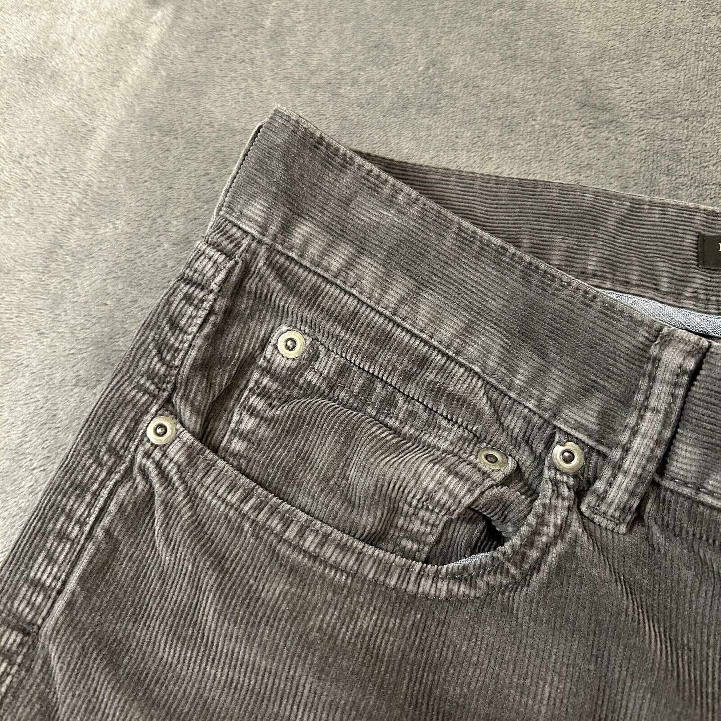 Banana Republic Corduroy Pants Mens 31x32" Gray Straight Fit Casual Work Pima