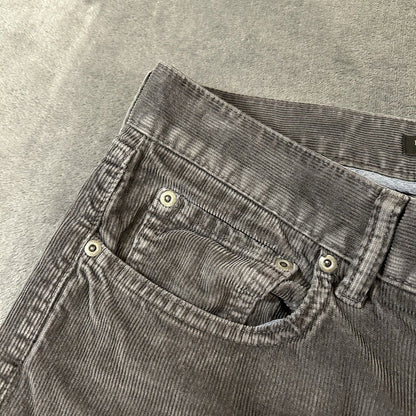 Banana Republic Corduroy Pants Mens 31x32" Gray Straight Fit Casual Work Pima