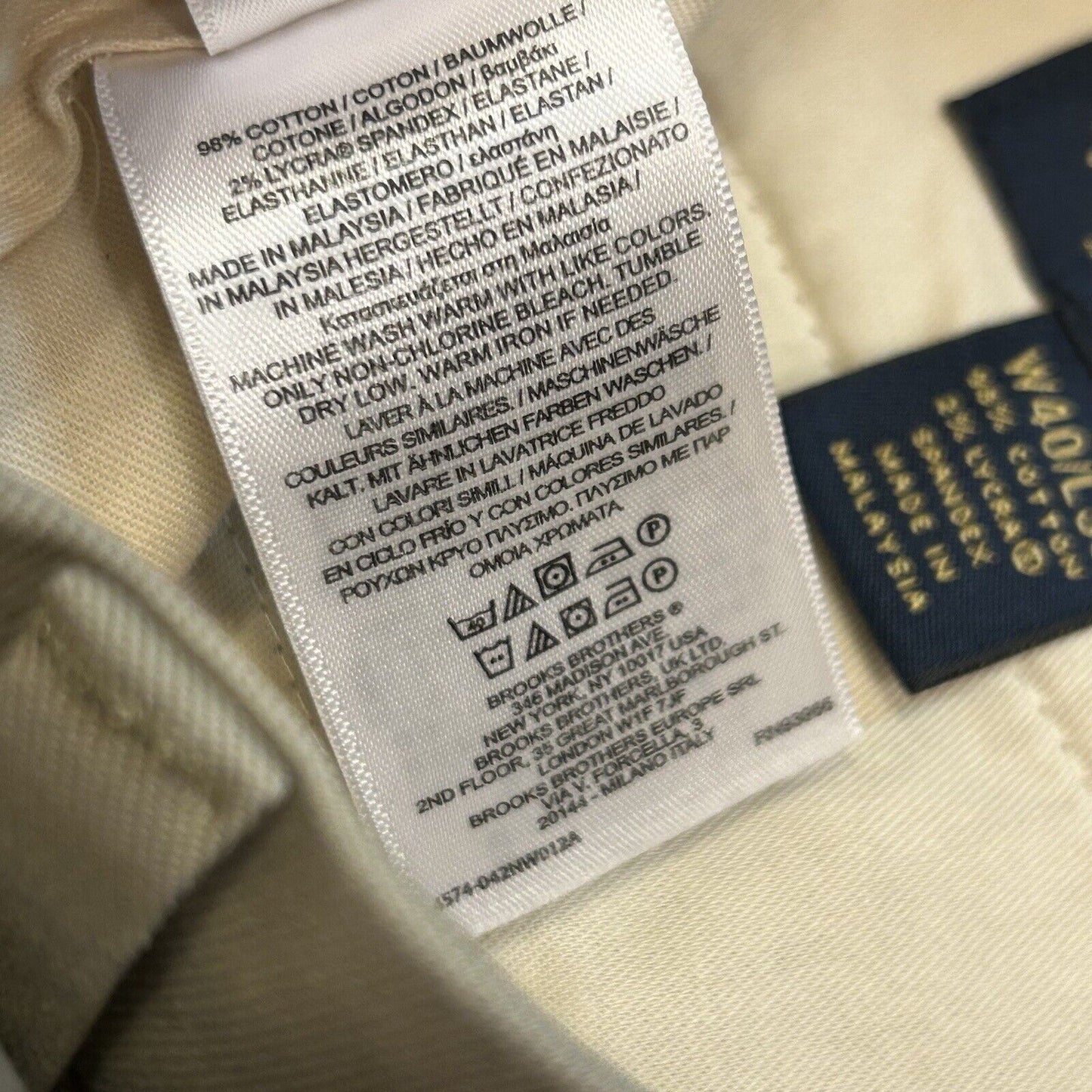 Brooks Brothers Pants Mens 40x30 Brown Advantage Chino Pockets Casual Work