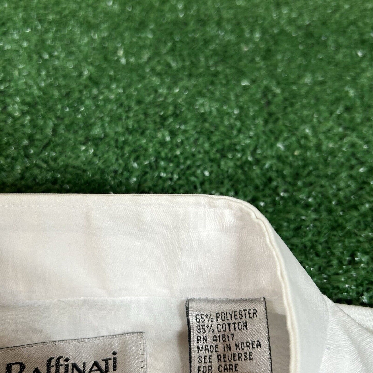 Raffinati Dress Shirt Mens Extra Large White 17-17.5 35/36 Button Up Long Sleeve