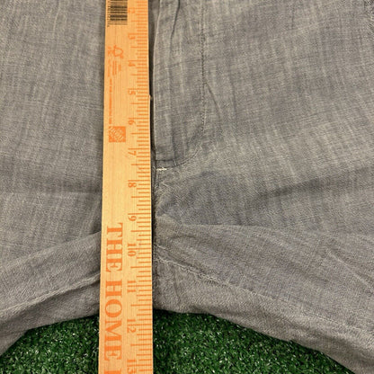 J Crew Chino Shorts Mens 31 Blue/Gray Casual Outdoor Golf 10.5" Inseam