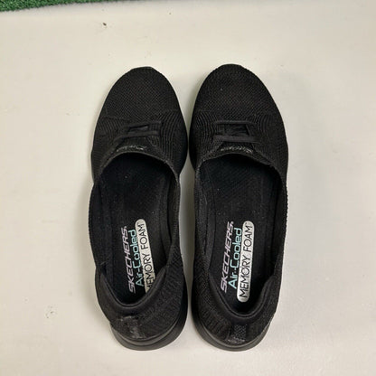 Skechers Microburst 2.0 Loafer Womens 8 Black Slip On Shoes Casual Comfort