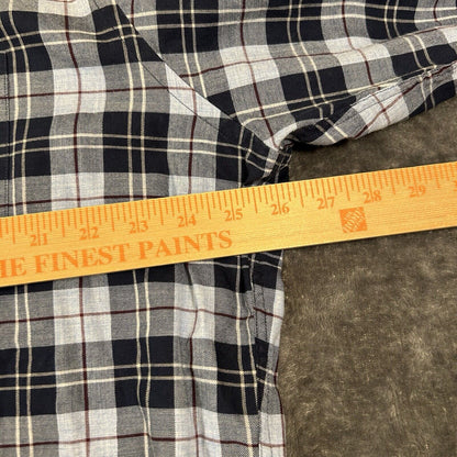 Brooks Brothers Regent Shirt Mens Extra Large Blue Plaid Button Up Long Sleeve