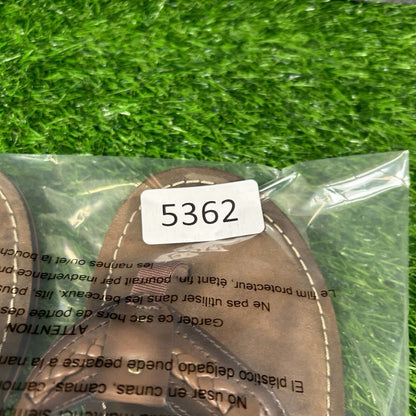 Clarks Fenner Nerice Sandals Womens 10 M Brown Leather Flip Flops Casual Comfort