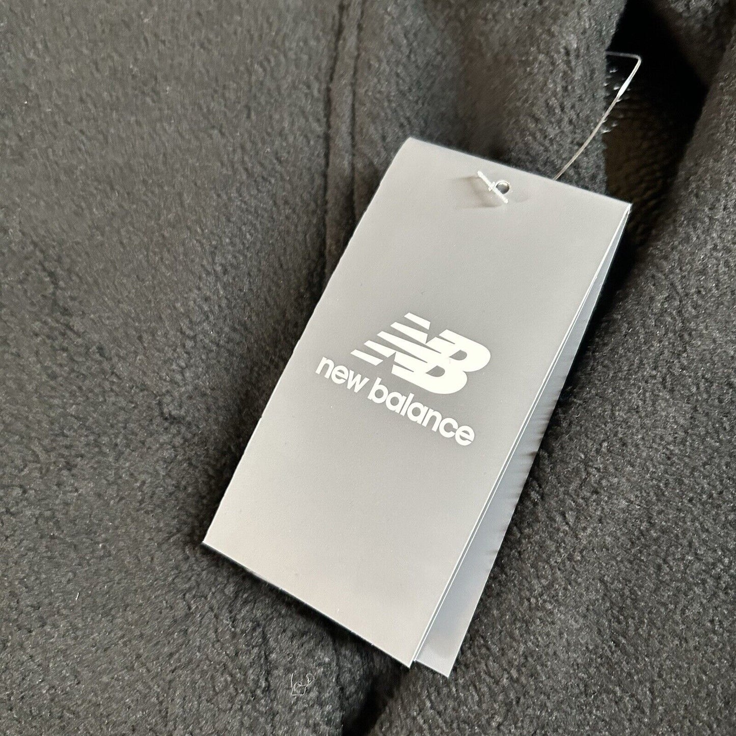 New Balance Fleece Jacket Mens Small Black Full Zip Comfort Outdoor Pockets NEW