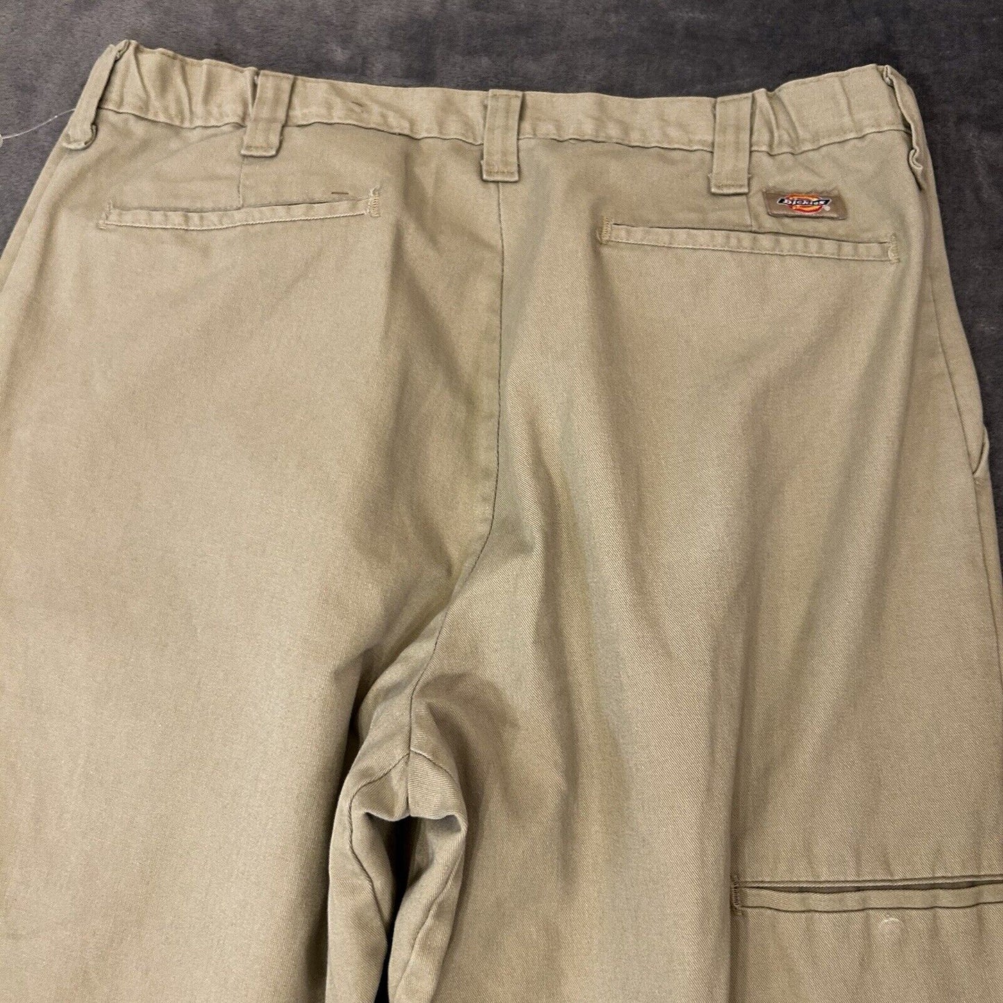 Dickies Chino Pants Mens 34x32" Brown Straight Work Canvas Wrokwear Casual