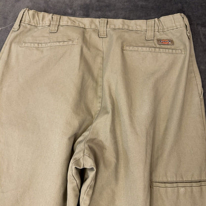 Dickies Chino Pants Mens 34x32" Brown Straight Work Canvas Wrokwear Casual