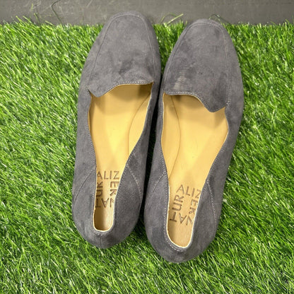 Naturalizer Kate Flats Womens 7.5 M Gray / Light Blue Shoe Loafer Slip On Casual