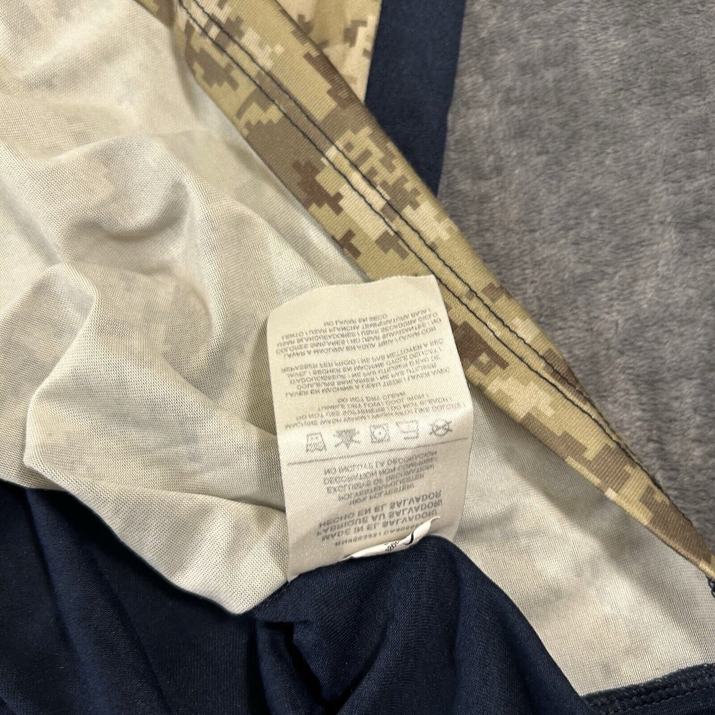 Nike On Field New England Patriots Shirt Mens XXL 2XL Green Blue Camo 3/4 Sleeve