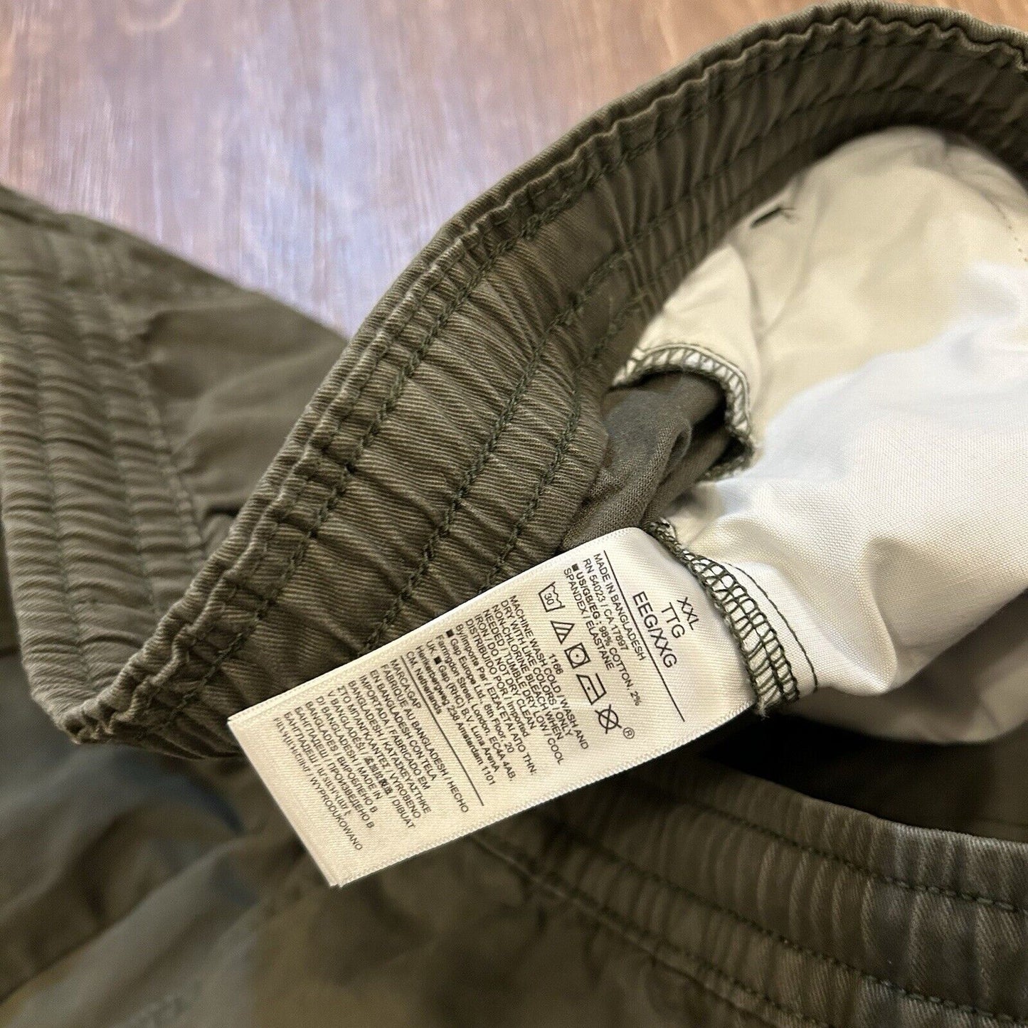 Gap Easy Essential Chino Shorts Mens XXL 2XL 42" Green 8" Short Drawstring NEW