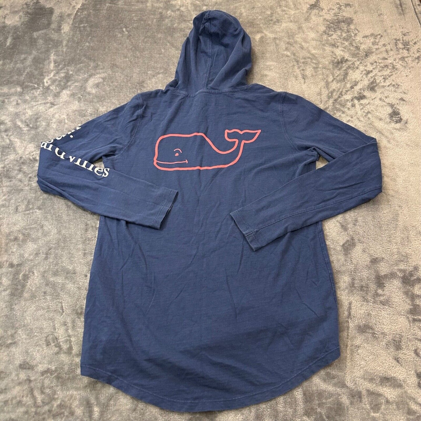 Vineyard Vines Sweater Womens Extra Small Blue Pullover Hooded Sweatshirt Casual