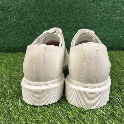 Dr Martens Oxford Pride Womens 9 White Leather Shoes Lace Up 27522 Preppy New