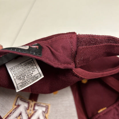 Minnesota Gophers Baseball Hat Cap Mens Strapback Maroon White Logo Big Ten