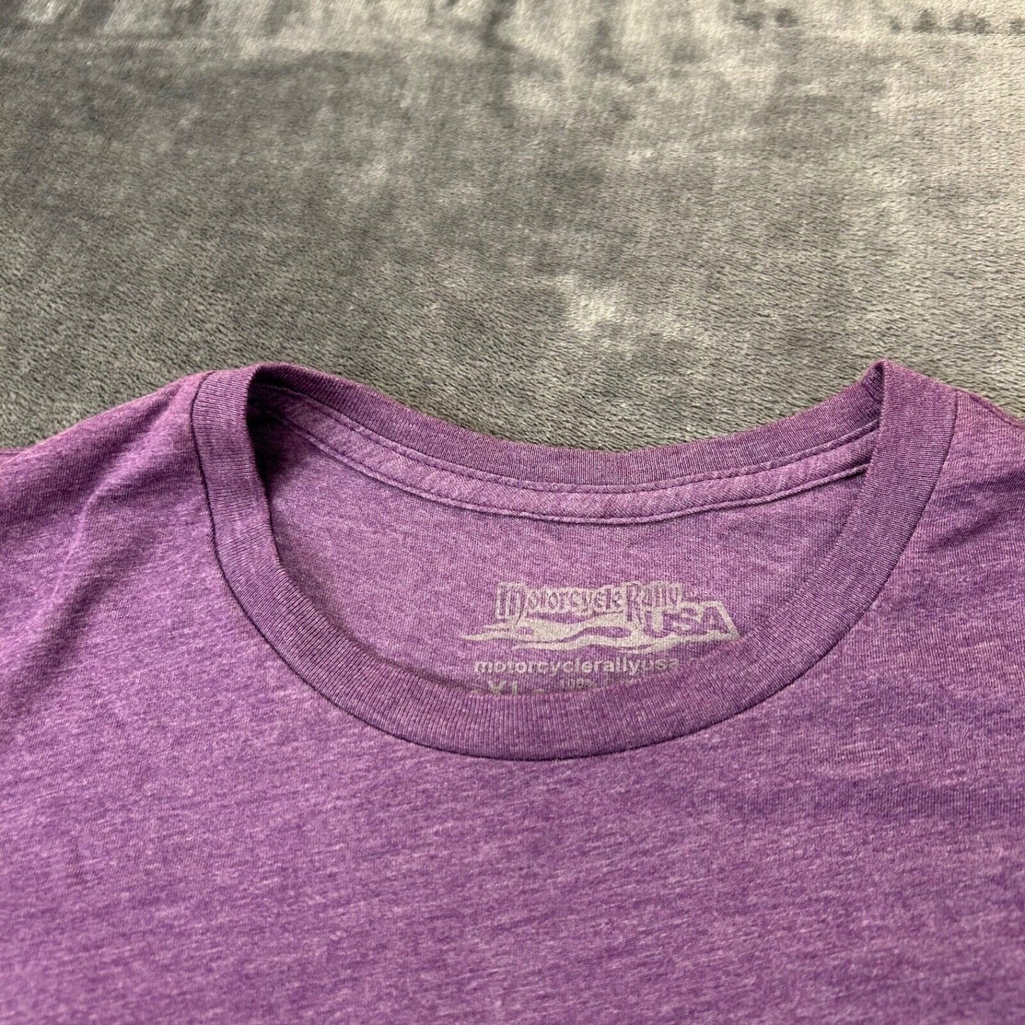 Motorcycle Rally Sturgis Shirt Mens Extra Large Purple Short Sleeve South Dakota