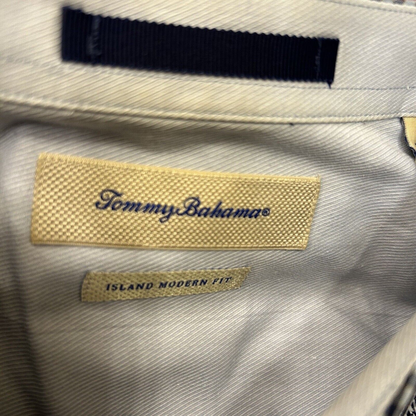 Tommy Bahama Button Up Shirt Mens Large Blue White Plaid Island Modern Fit
