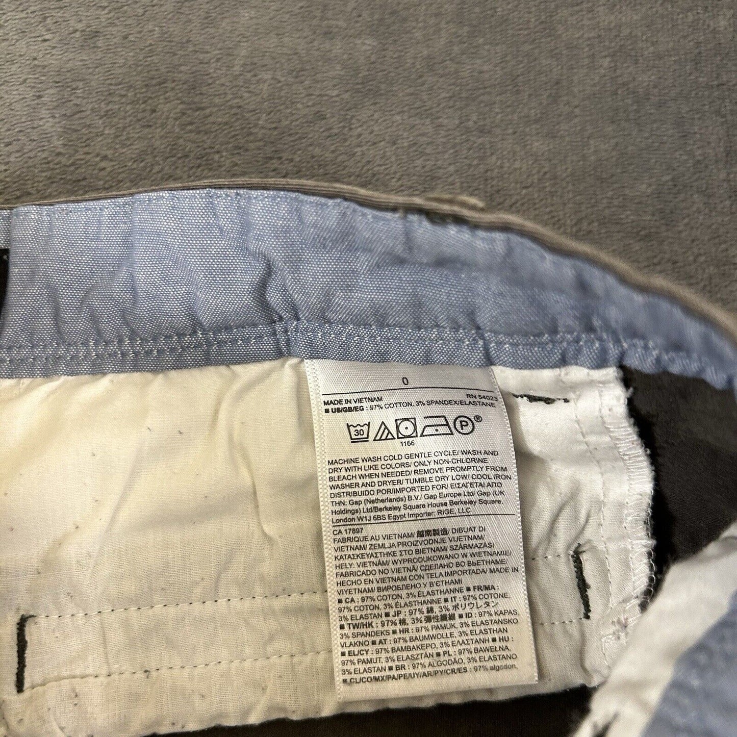 Banana Republic Pants Womens 0 30x27in" Gray Chino Flat Front Casual Stretch