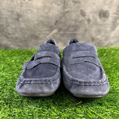 Born Malena Loafer Womens 6.5 M Blue Suede Leather Shoes Slip On Casual Comfort