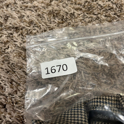 Lauren Ralph Lauren Suit Jacket Mens 44R Brown Black Houndstooth 100% Wool