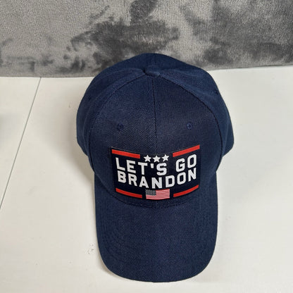Lets Go Brandon Baseball Hat Cap Mens Strap Back Blue Red Usa Patriot Adjustable