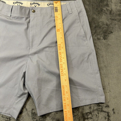 Callaway Shorts Mens 40 Gray White Diamond Golf Casual Golfing 9.5" Inseam