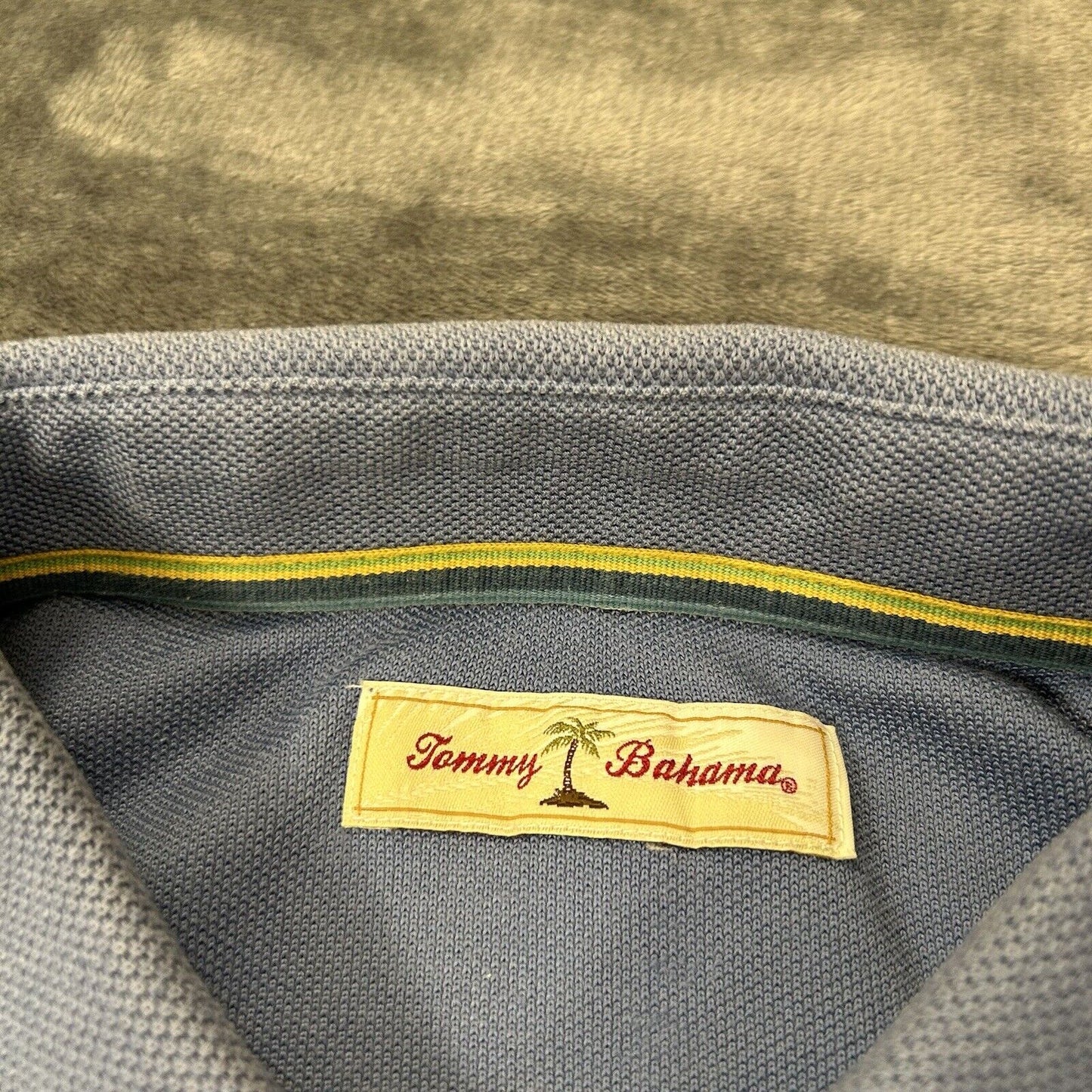 Tommy Bahama Polo Shirt Mens Large Blue Short Sleeve Casual Beach Work Outdoor