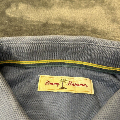 Tommy Bahama Polo Shirt Mens Large Blue Short Sleeve Casual Beach Work Outdoor