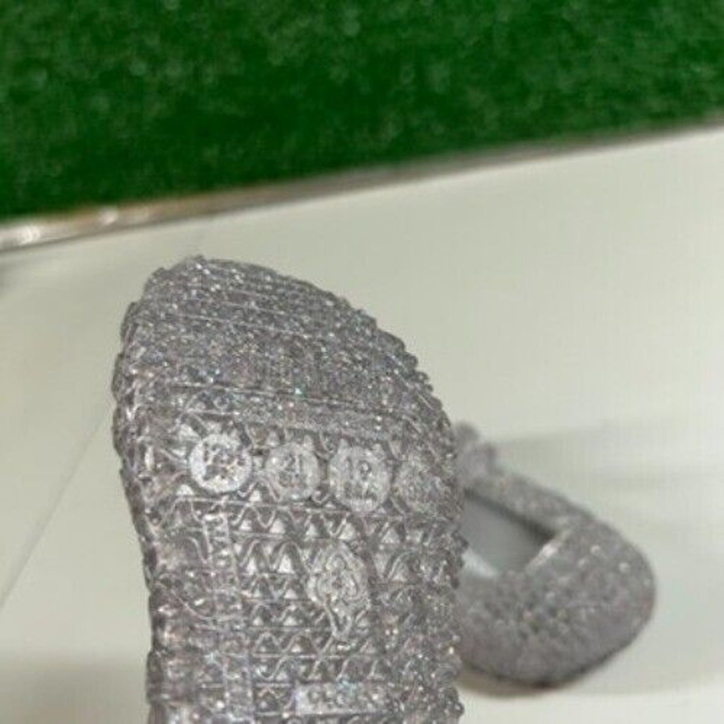 Mini Melissa Campana Glitter Jelly Shoes Silver Sparkle Clear Flats Toddler 6C