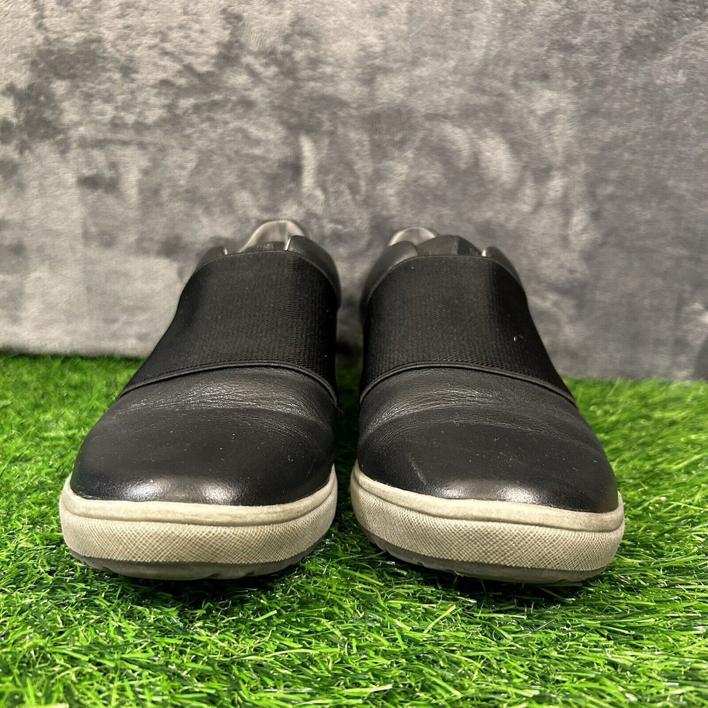 Josef Seibel Damen Womens 9 Black Leather Shoes Sneakers Casual Slip On Fashion