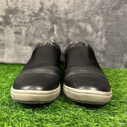 Josef Seibel Damen Womens 9 Black Leather Shoes Sneakers Casual Slip On Fashion