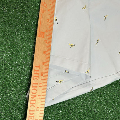 Under Armour Golf Shorts Mens 40" Gray Flat Front Bird Print Water Resistant New
