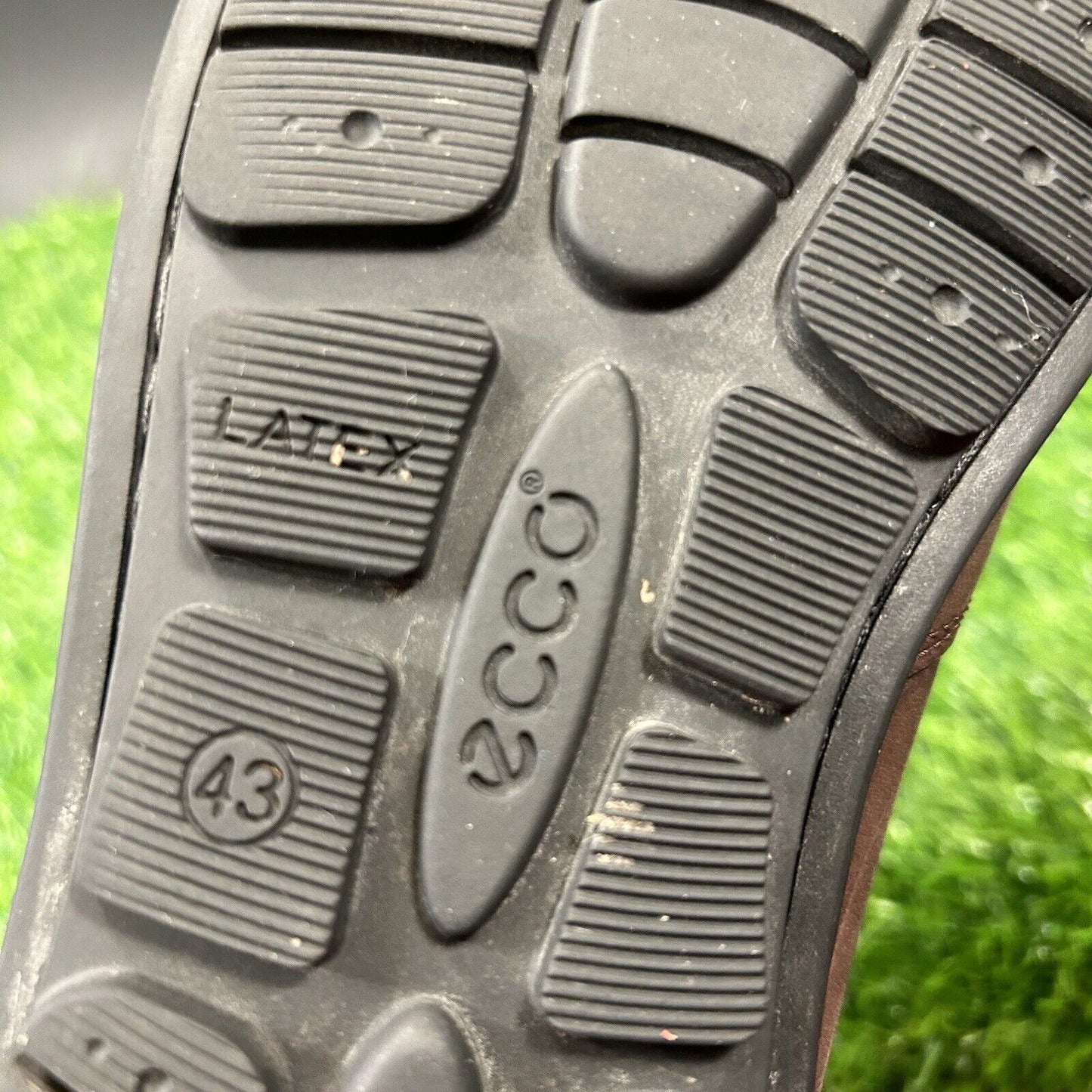 ECCO Loafer Mens 9 Brown Shoes Leather Slip On Casual Driving Comfort Square Toe