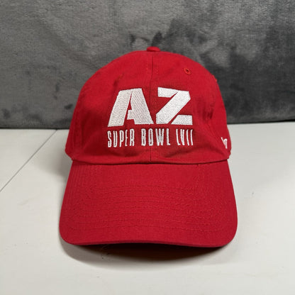 NFL Super Bowl LVII Hat Cap Strap Back Red White Football '47 Adjustable Adult