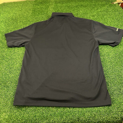 Nike Golf Polo Shirt Mens Large Navy Short Sleeve Dri-Fit Work Staples Center