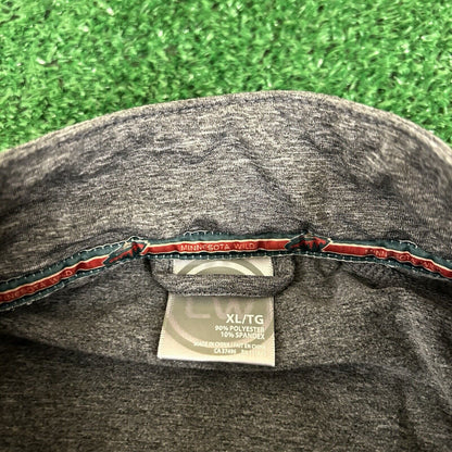 Minnesota Wild Sweater Mens Extra Large Gray Pullover Sweatshirt 1/4 Zip NHL