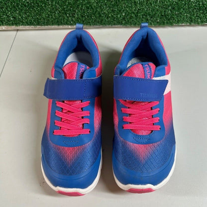 Tsukihoshi Kids Racer Sneakers Pink & Blue Hook and Loop Closure Youth 3Y