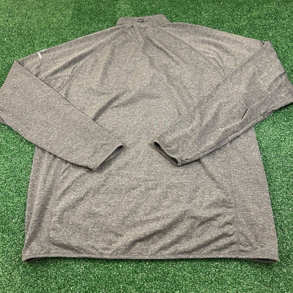Minnesota Wild Sweater Mens Extra Large Gray Pullover Sweatshirt 1/4 Zip NHL